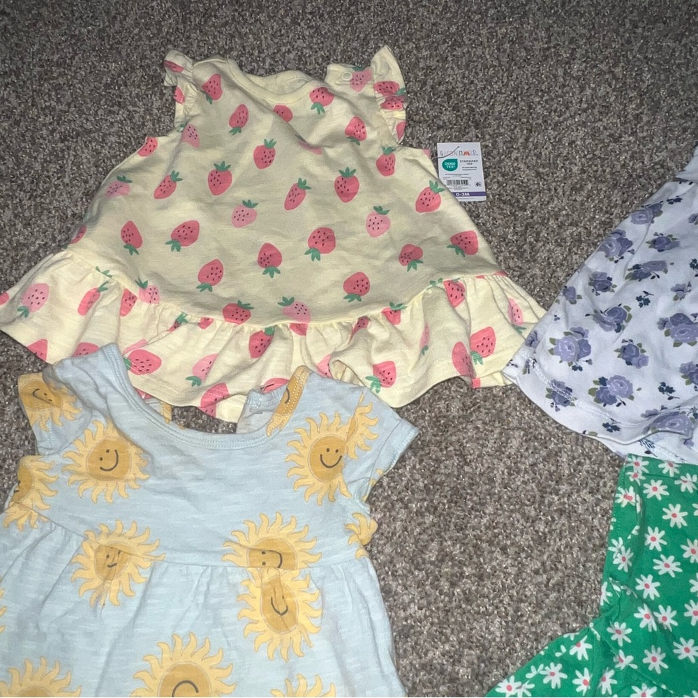 Baby Girl 0-3 months summer Dress Bundle summer clothing lot baby girls dresses - Picture 5 of 6